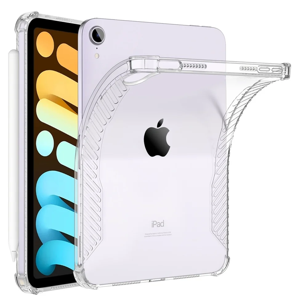 

Slim Case For New iPad Mini 6 2021 8.3 inch,Soft TPU Protective Reinforced Air Cushion Corners Anti-Scratch Ultra Clear Cover