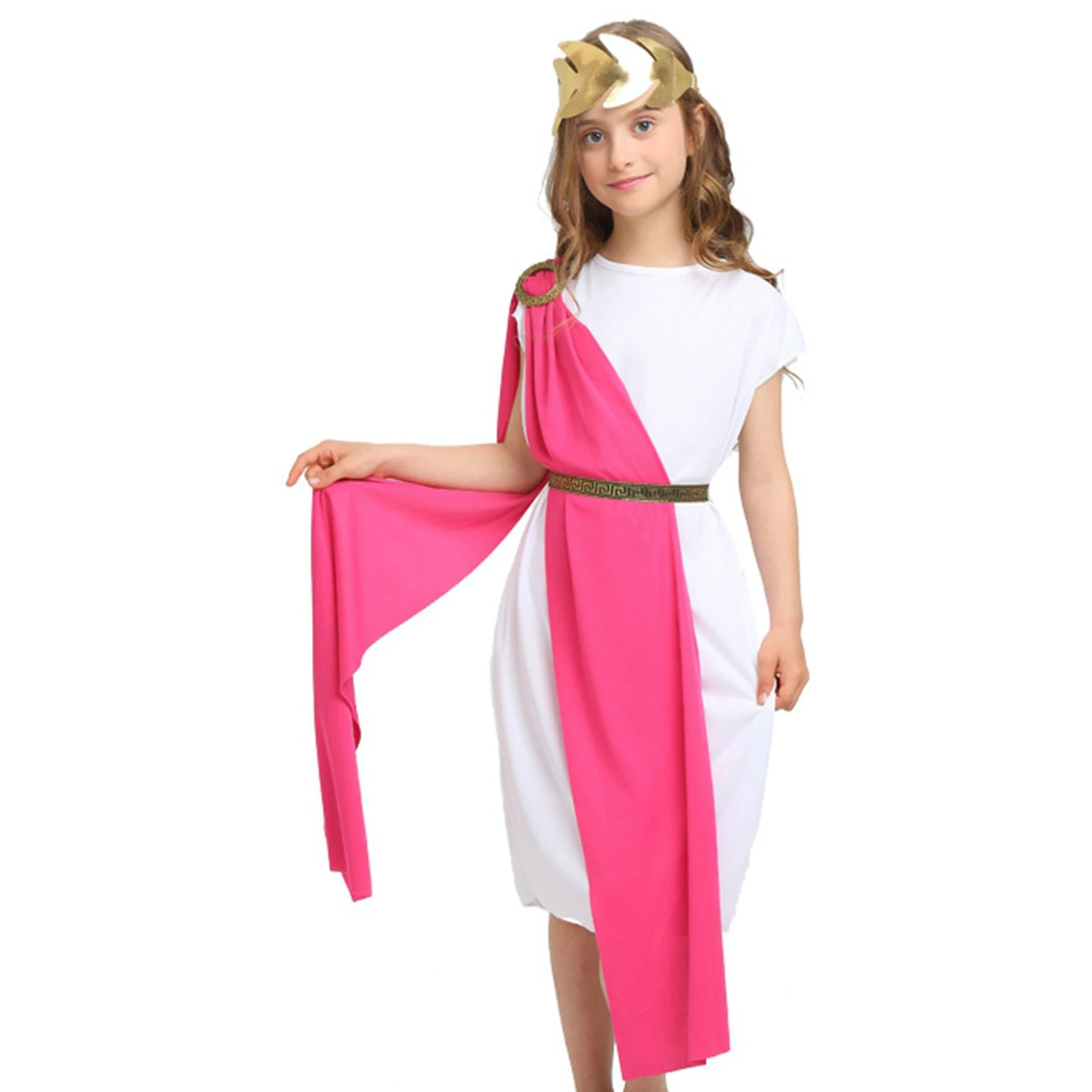 Tiaobug для девочек и мальчиков унисекс 3 шт. косплей-костюм Mythos Grecian Rome Toga с повязками