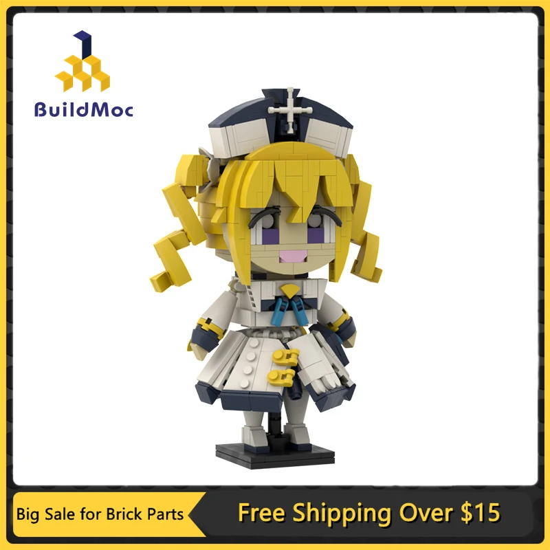 

Экшн-фигурки MOC Barbara Brickheadz Genshin, набор блоков Buidling, молитвенный персонаж из фильма, модель блока «сделай сам», Детский пазл, игрушка в подарок