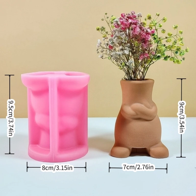 Форма для вазы из эпоксидной смолы силиконовая штукатурка абстрактная цветочная