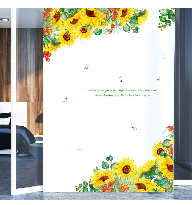 

Sunflower aesthetic room door cabinet porch bedroom commercial study wall decoration wall