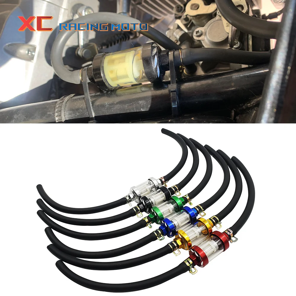 

Color 8mm Motorcycle Fuel Filter Gasoline Filters Petrol Fuel Line Hose For ATV Honda Yamaha Kawasaki KTM 110-530cc Dirt Bike