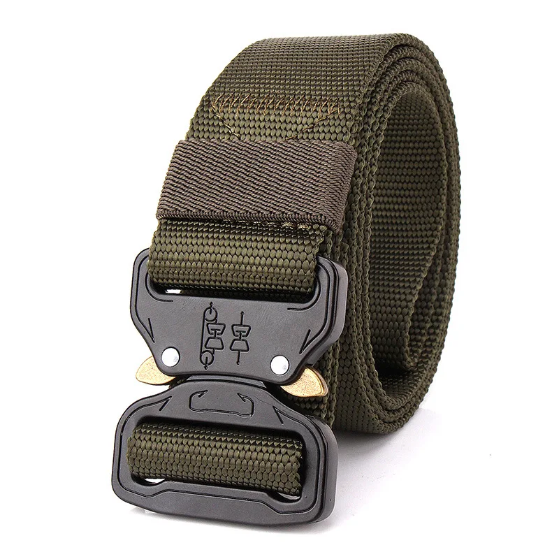 For Men H quality male strap New men's canvas belt Metal insert buckle military nylon Training belt Army tactical belts