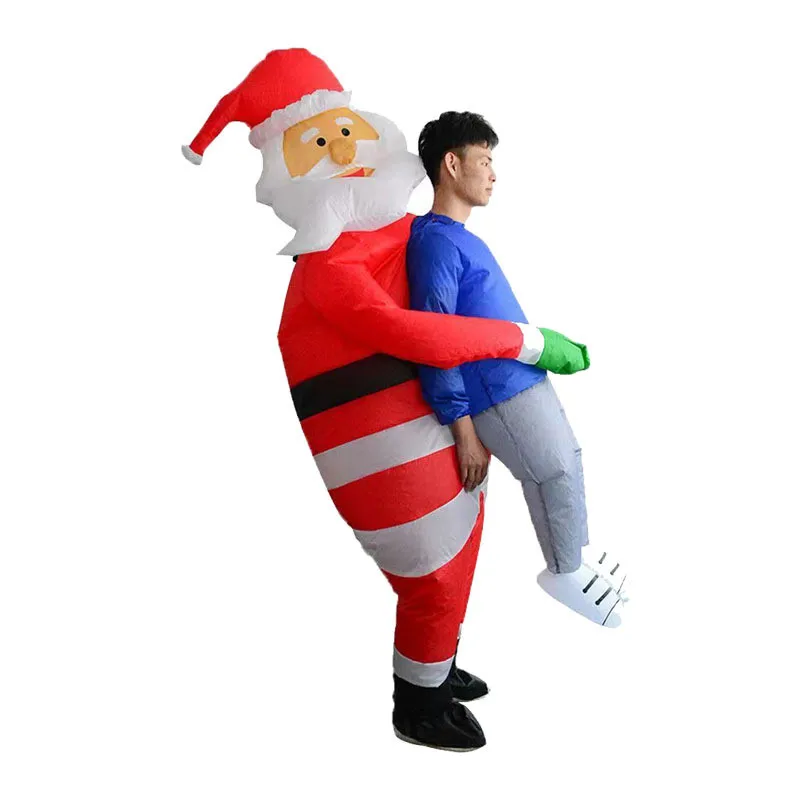 

OEM high quality hot sale santa claus costume christmas inflatable costume cosplay for adult
