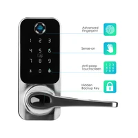 electromagnetic card stainless steel knob handle apartment office door lock