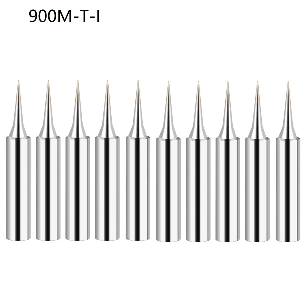 

10pcs 900M-T Pure Copper Soldering Iron Tip Lead-free Solder Tips Welding Head BGA Soldering Tools Branding Iron