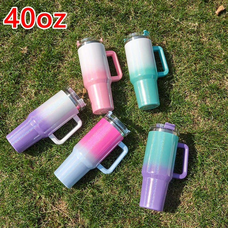 Автомобильная чашка поколения 40 унций для мороженого с радужной краской