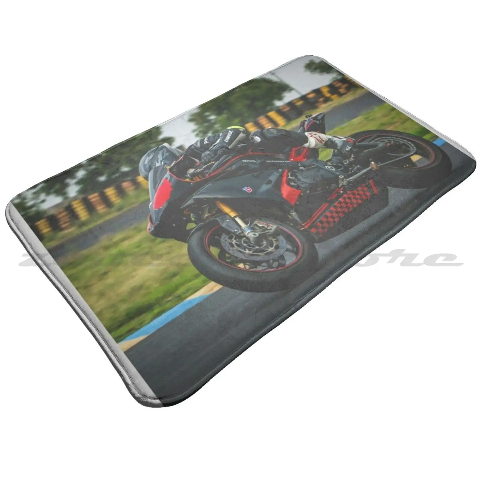 Black Grand Prix Motorcycle Mat Rug Non-Slip Water Absorb Door Carpet Sport Motorbike Racing Tall Price Helmet Biker Wheel |