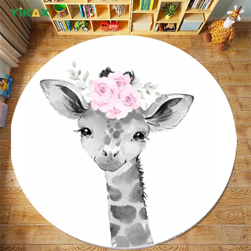 

Cartoon Game Children Non-slip Bedroom Living Room Home Decoration Baby Nursery Kawaii Rug Round Rug Play Crawling Mat Floor