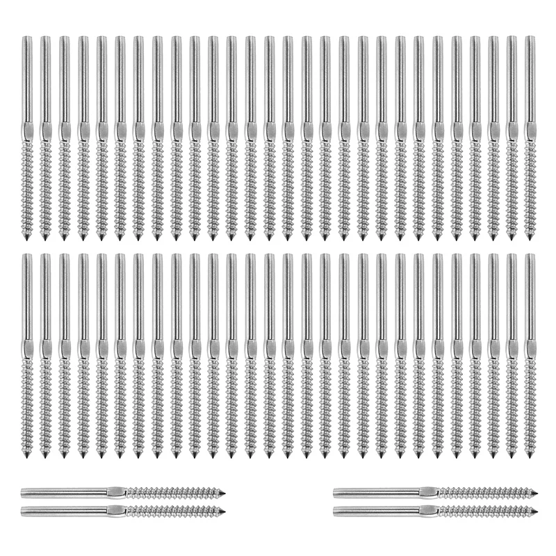 

30 пар винтов с левой и правой резьбой для 1/8 дюймового кабеля ограждения стандартные ограждения для деревянной стопорной винтовой системы ...