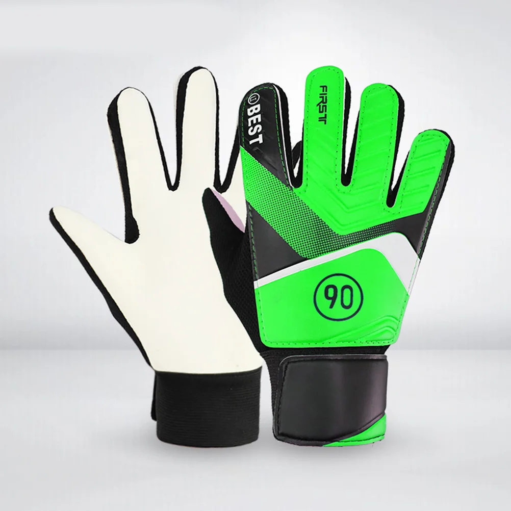 

Soccer Gear Children Football Glove Equipment Teens Adjustable Goalkeeper Protection Wear-resistance Shock-absorbent Gloves