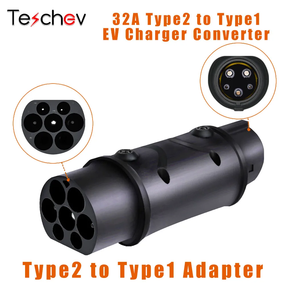 Зарядное устройство для электромобилей Teschev 32A зарядная станция IEC 62196 Тип 2 в J1772