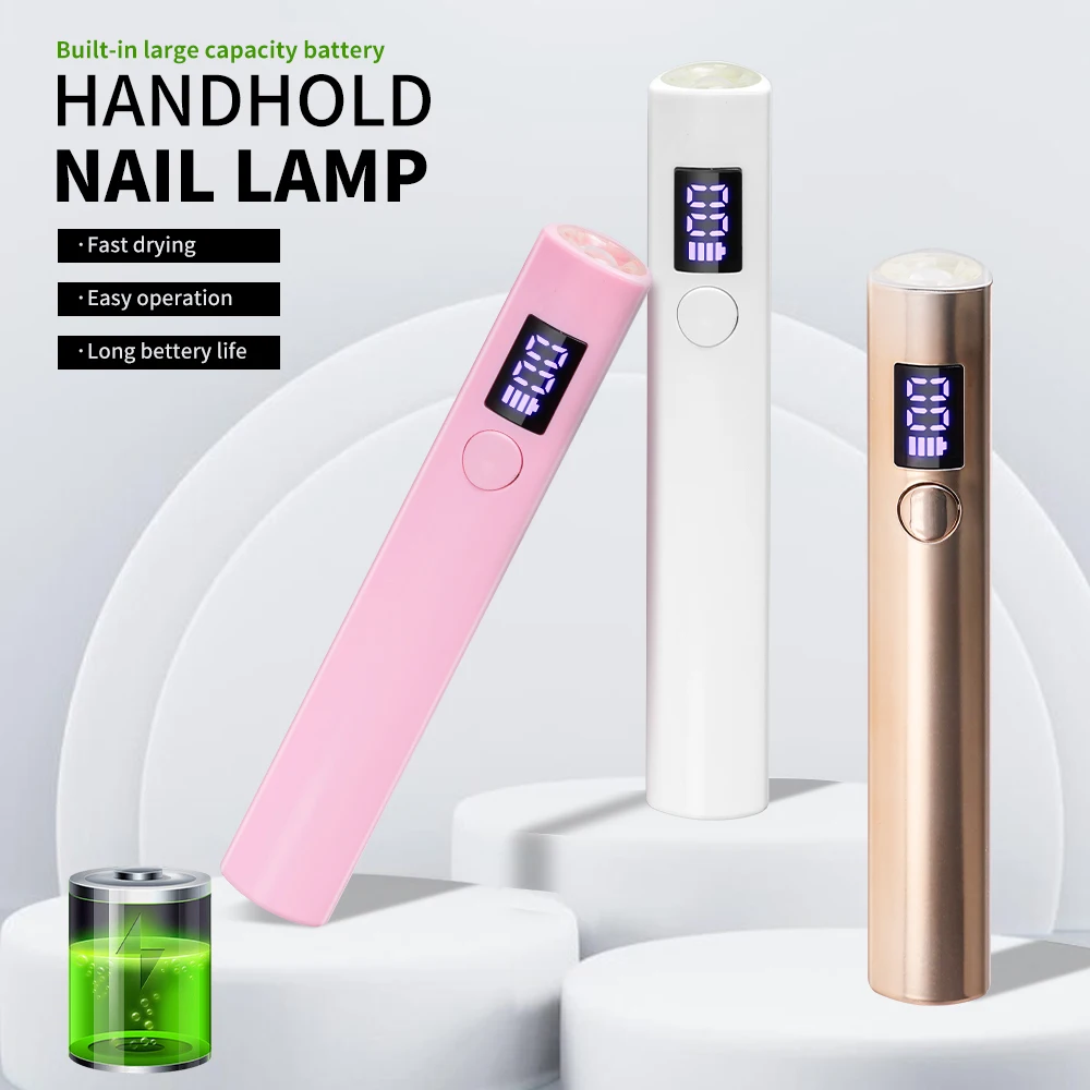 Портативная УФ-лампа для сушки гель-лака с дисплеем | AliExpress