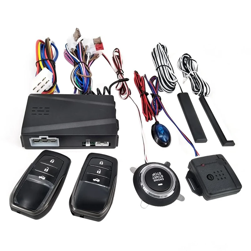 

12V Car SUV Keyless Entry System Engine Start Alarm System Push One-Button Start System Remote Starter Stop