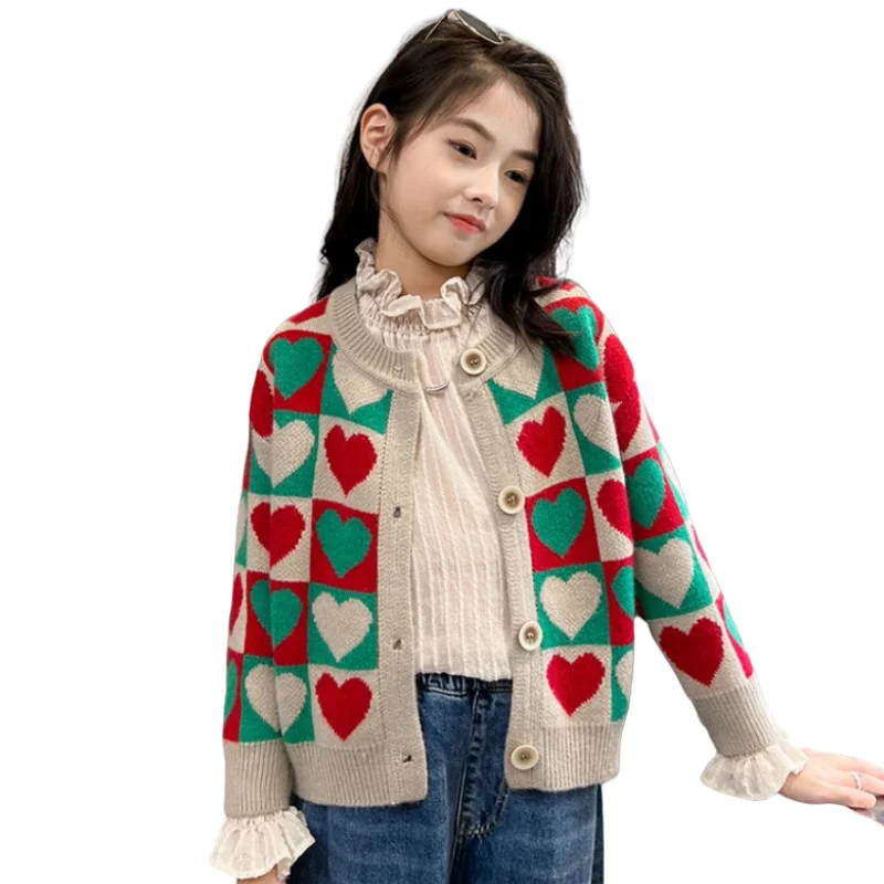 

Осенний свитер для девочек, кардиган, куртка, милые вязаные свитера, детский зимний свитер, кардиганы для маленьких девочек, пальто, детская одежда
