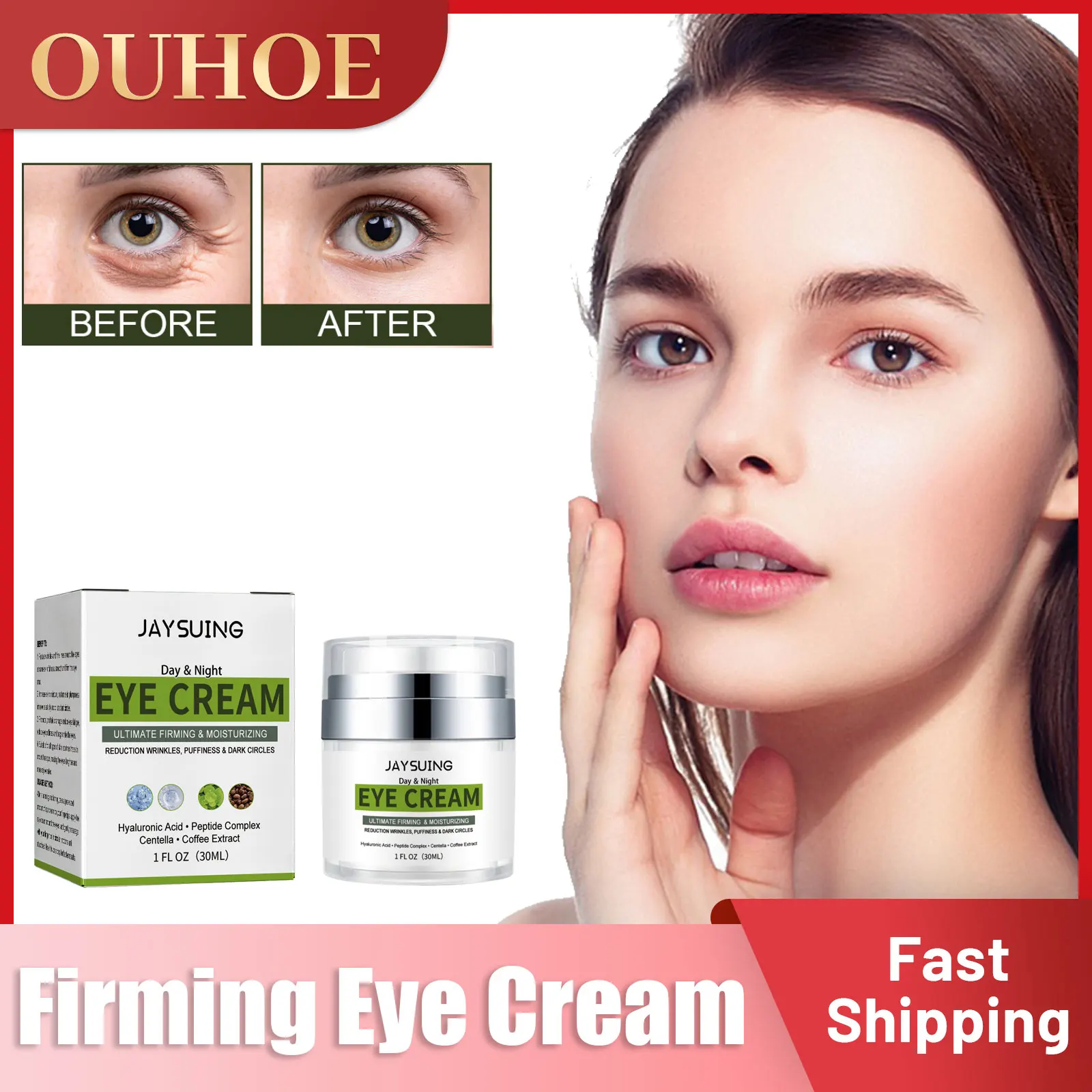 

Remove Dark Circles Cream Anti Fine Lines Eyes Bags Puffiness Moisturize Lifting Firming Smooth Wrinkles Aging Peptide Eye Cream