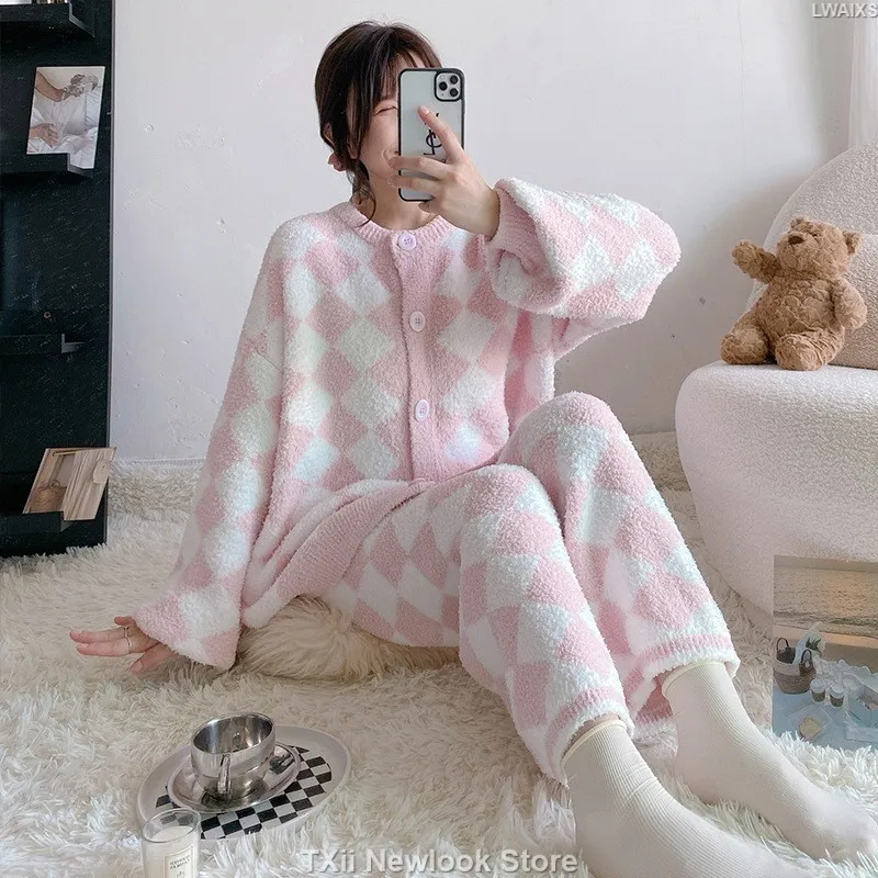 Пижама TXii Newlook с бриллиантами Женская осенне-зимняя мягкая удобная утепленная