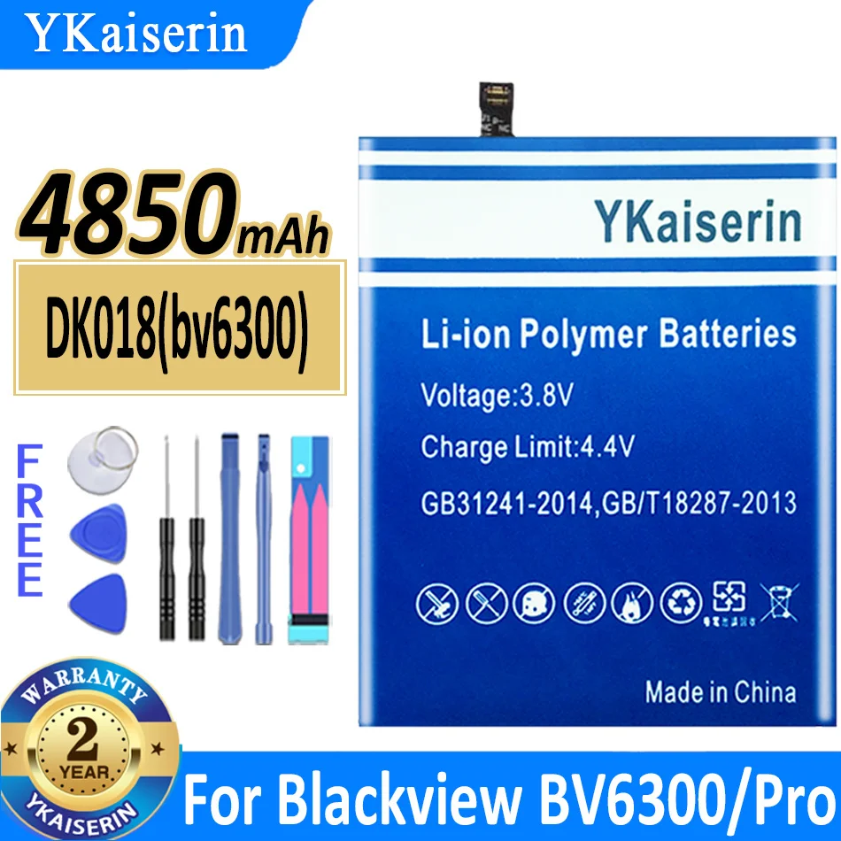 

4850mAh YKaiserin Replacement Battery DK018 (bv6300) for Blackview BV6300 Pro BV6300Pro Bateria