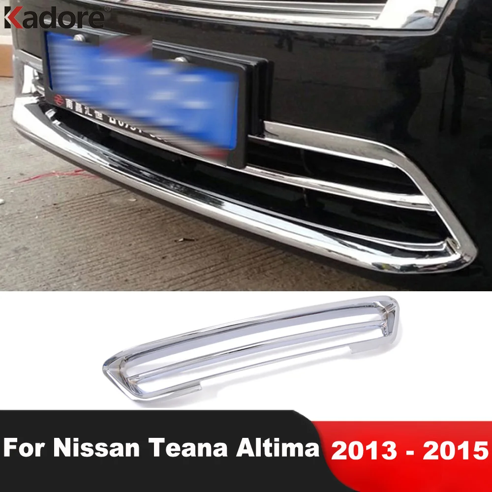 

Накладка на передний нижний бампер для Nissan Teana Altima 2013, 2014, 2015, Хромированная передняя решетка, грили, молдинговая полоса, автомобильные аксессуары