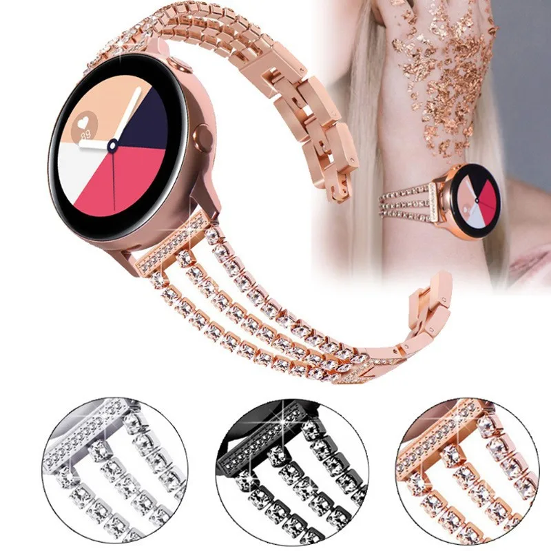Luxury Diamond Bracelet for Garmin Venu 2 Plus Band Woman Wristband Bling For Forerunner 245 Vivoactive 4 3 Move 3 Luxe Correa