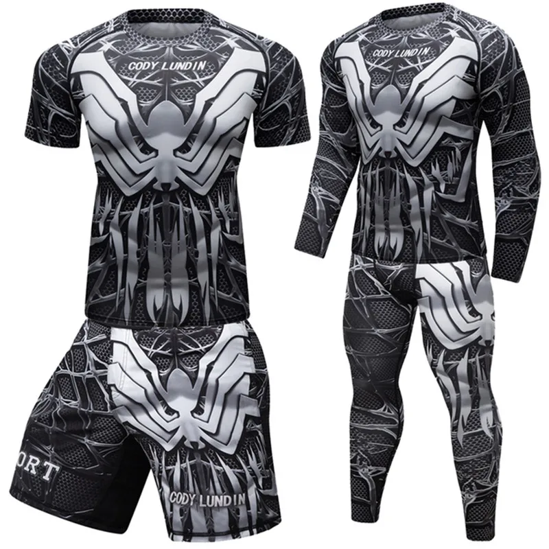

Мужская спортивная одежда компрессионный костюм для MMA бокса Rashguard тренировочная одежда для тренажерного зала джоггеры тренировочный фитн...