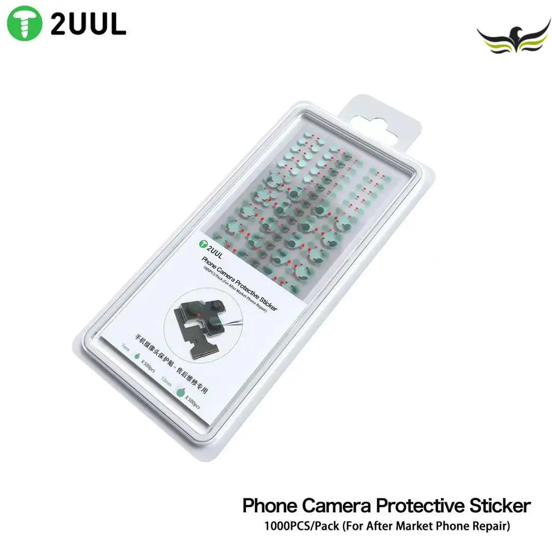 

2UUL 1000PCS/Pack Phone Camera Protective Sticker Front Rear Infra-red Lattice Face Dust Proof Adhesive Tape Diameter 7mm 12mm