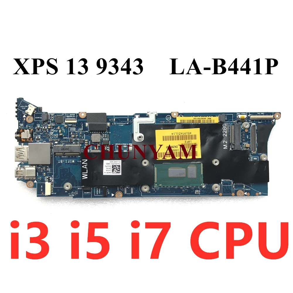 Стандартная материнская плата для ноутбука Dell XPS 13 9343 с процессором I3 I5 I7 4/8 ГБ ОЗУ