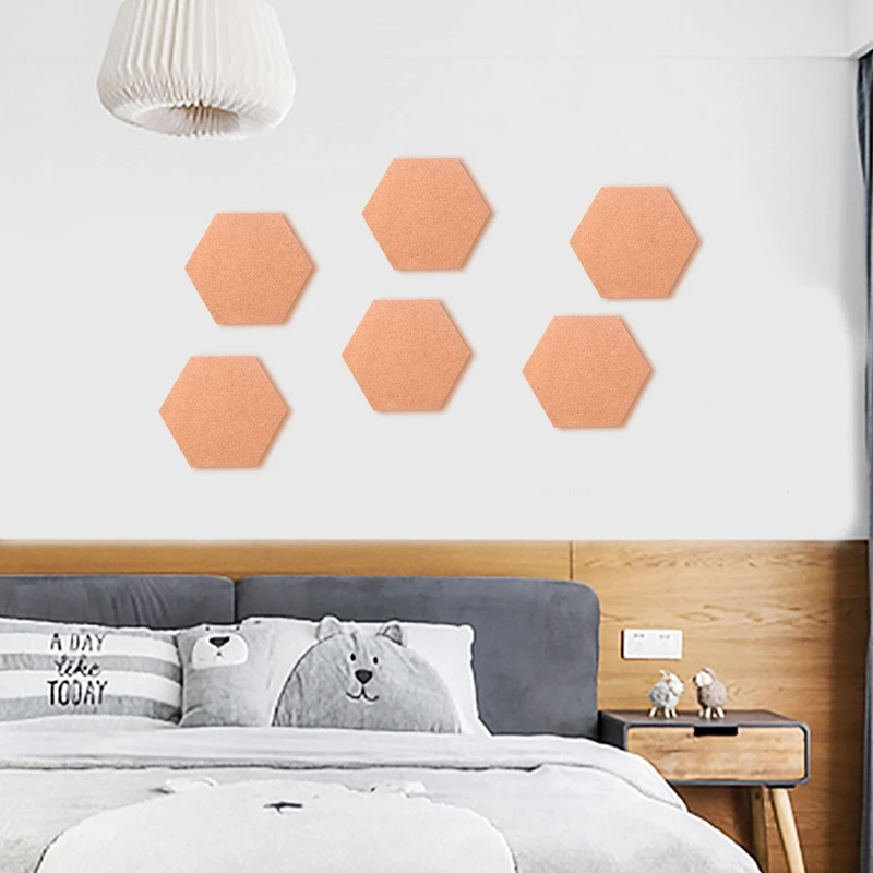 Плитка из пробковой доски 8 шт. в упаковке с полной липкой спинкой мини-настенные