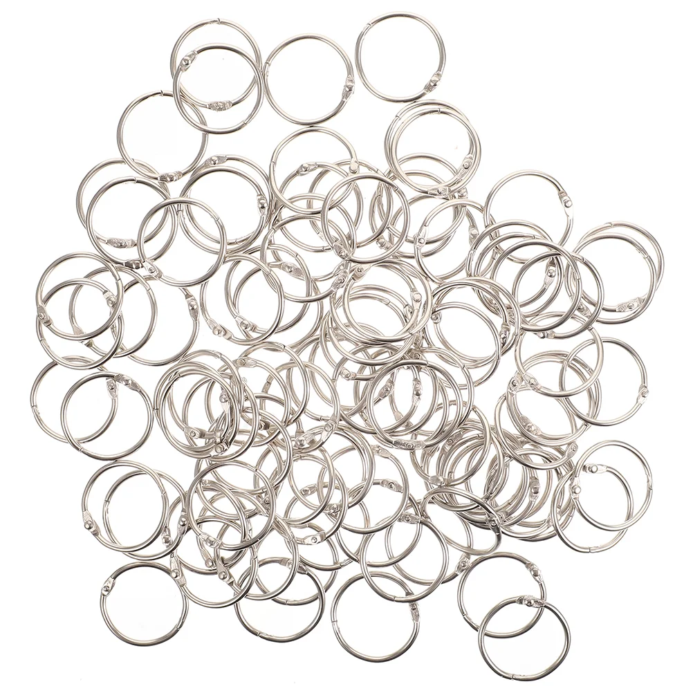 

60Pcs Loose Leaf Rings Exquisite Binder Rings Multi-function Key Rings Metal Notepad Rings