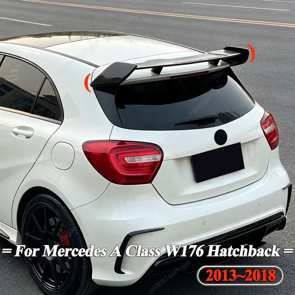 Фото Спойлер на крышку багажника из ABS-пластика для Mercedes Benz A-Class W176 A180 A200 A250 A260 A45 AMG 2013-2018, тюнинг для хэтчбеков №1