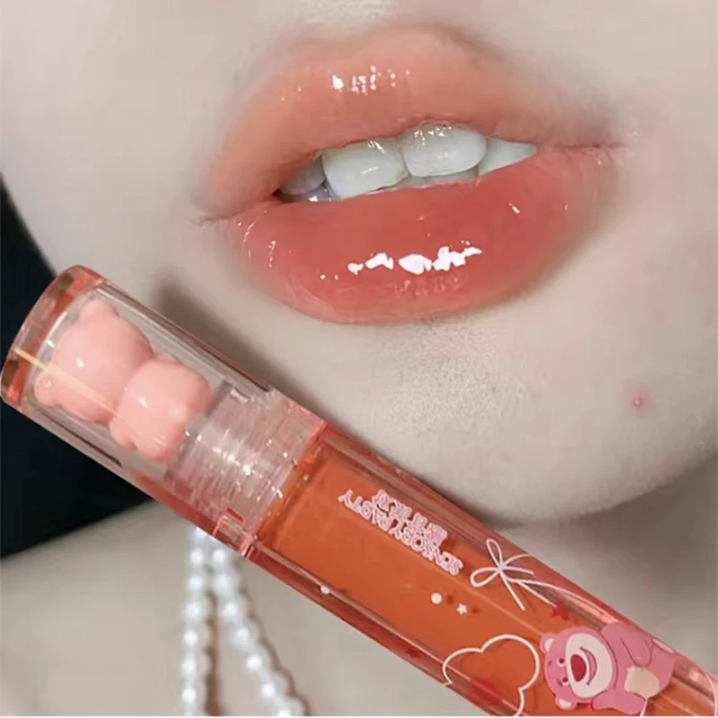 

Orange Mirror Water Lip Gloss Transparent Glass Jelly Lip Glaze Waterproof Long Lasting Moisturizing Liquid Lipsticks Cosmetics