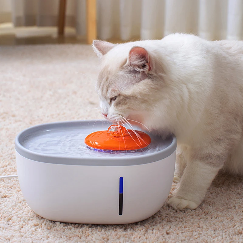 

2L Avocado Cat Automatic Fountain Pet Fountain With Ultra-quiet Pump Led Water Drinking Fountain Cat Water Feeding Accessories
