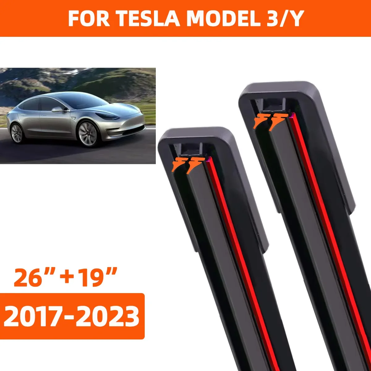 

Щетка Стеклоочистителя Для Tesla Model 3/Y/S, Резиновая, Для Лобового Стекла, Аксессуар Для Очистки
