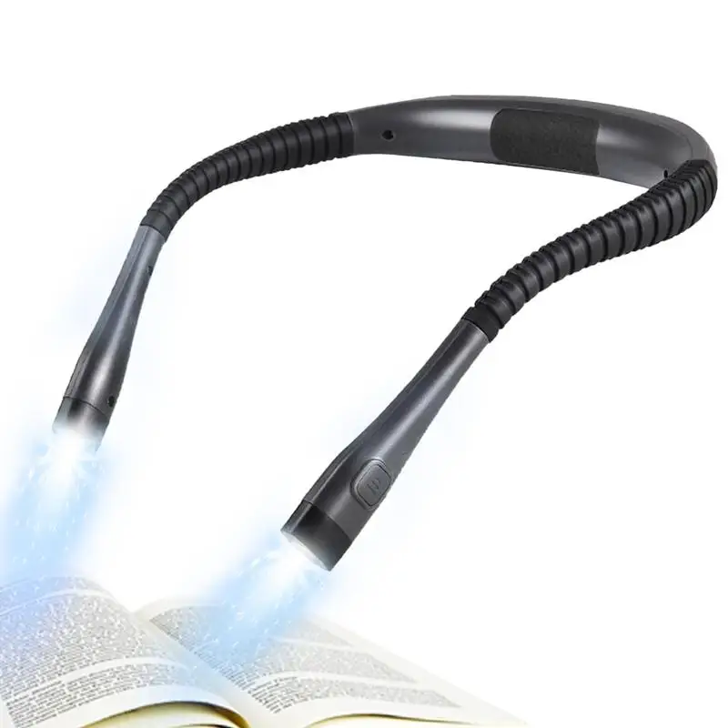 

Book Light For Reading In Bed Hands-Free 3 Adjustable Brightness Neck Reading Light 3 Brightness Levels Bendable Arms