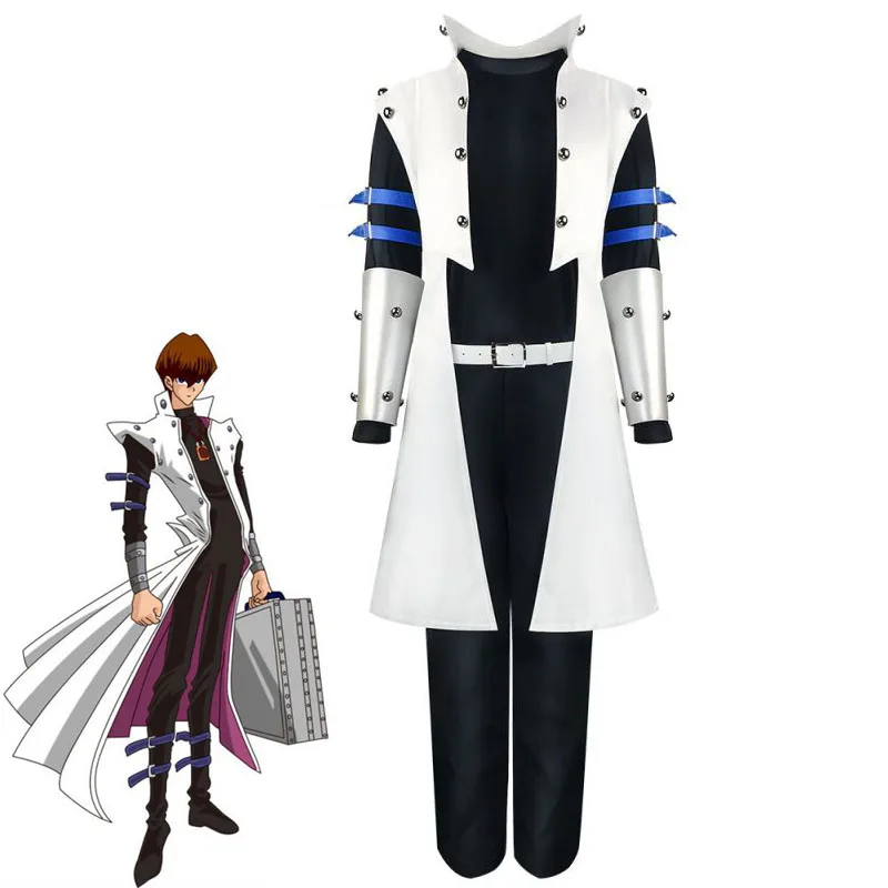 

Yu-Gi-Oh! Seto Kaiba Cosplay Costumes Duel Monsters Kaiba Seto Trench Coat and Anime Uniform Suits Halloween Carnival Costuming