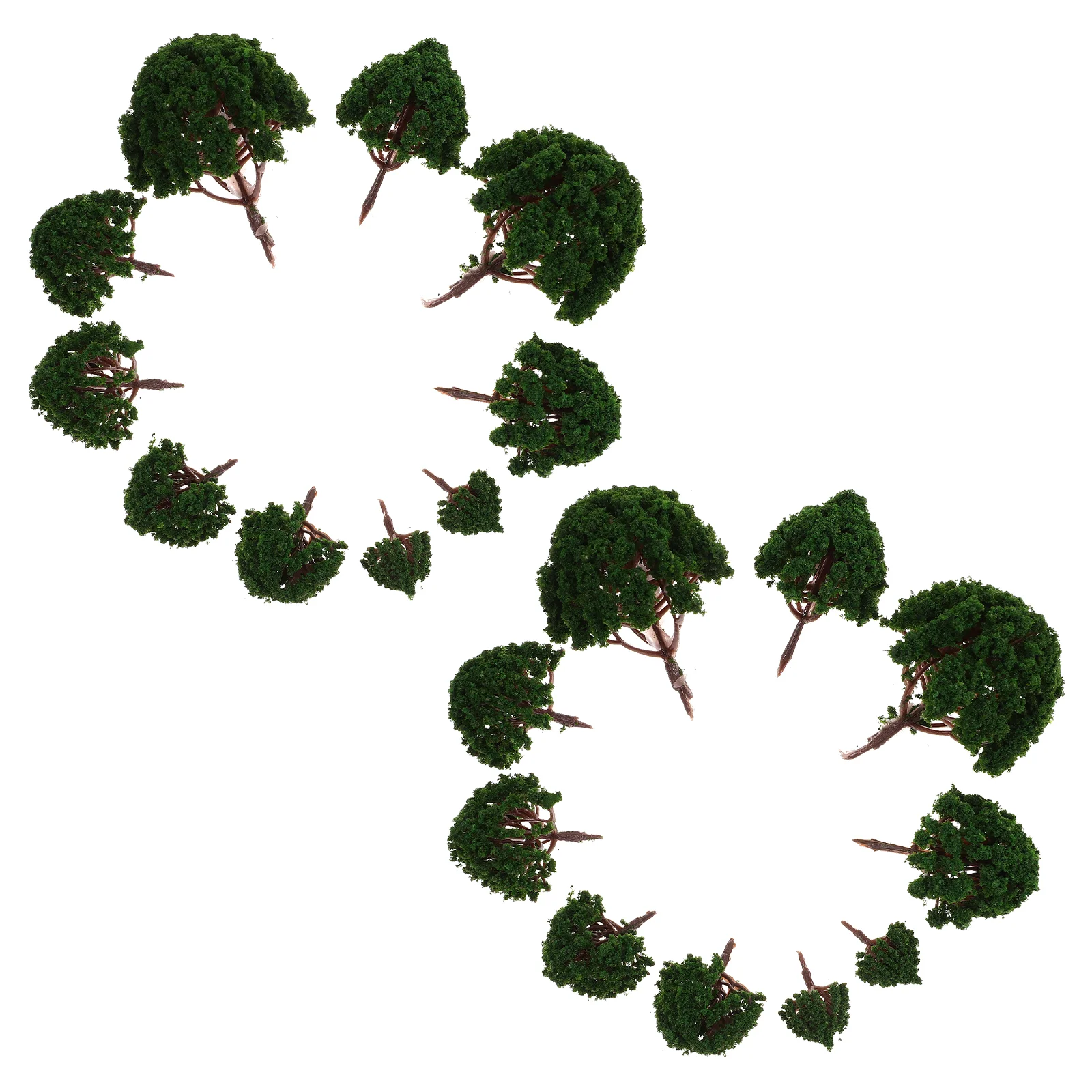 

20 Pcs Yellow Scenery Layout Landscape Trees Model Train Plants Toys Accessories