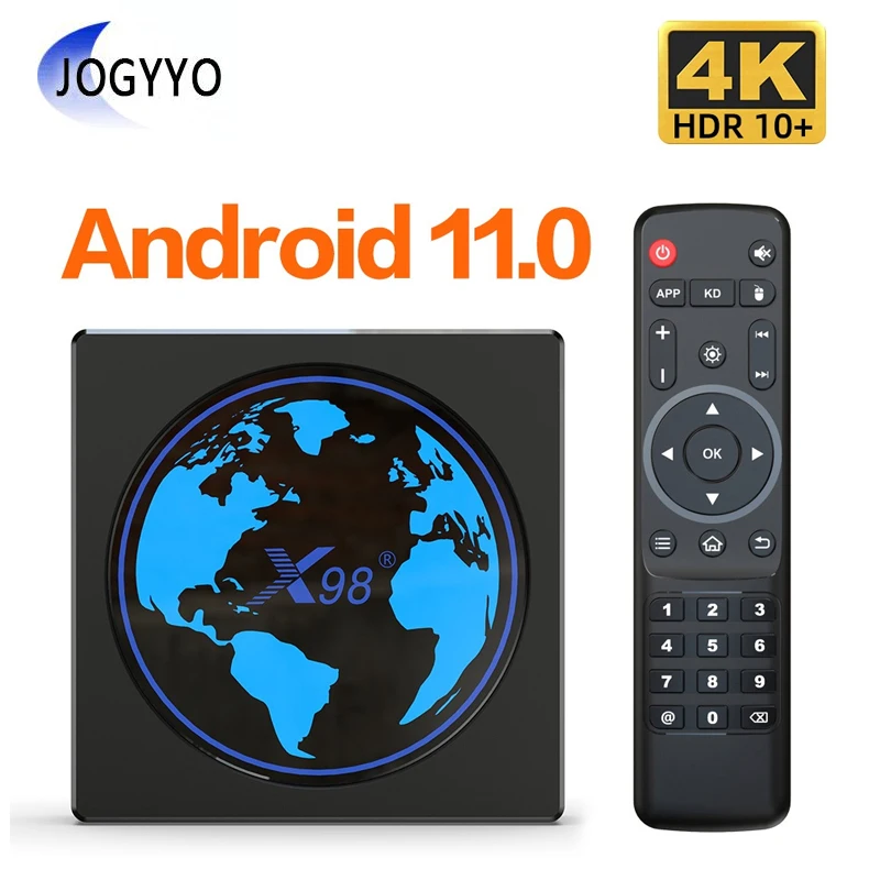 

X98 Amlogic S905W2 Android 11 TV box ondersteunt AV1 dual Wifi mediaspeler 2G 16G 4GB 32Gb 64Gb set-top box