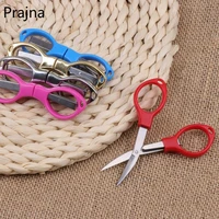 1pcs folding camping stainless steel scissors keychain fishing scissor pocket mini cutter crafts sewing safe