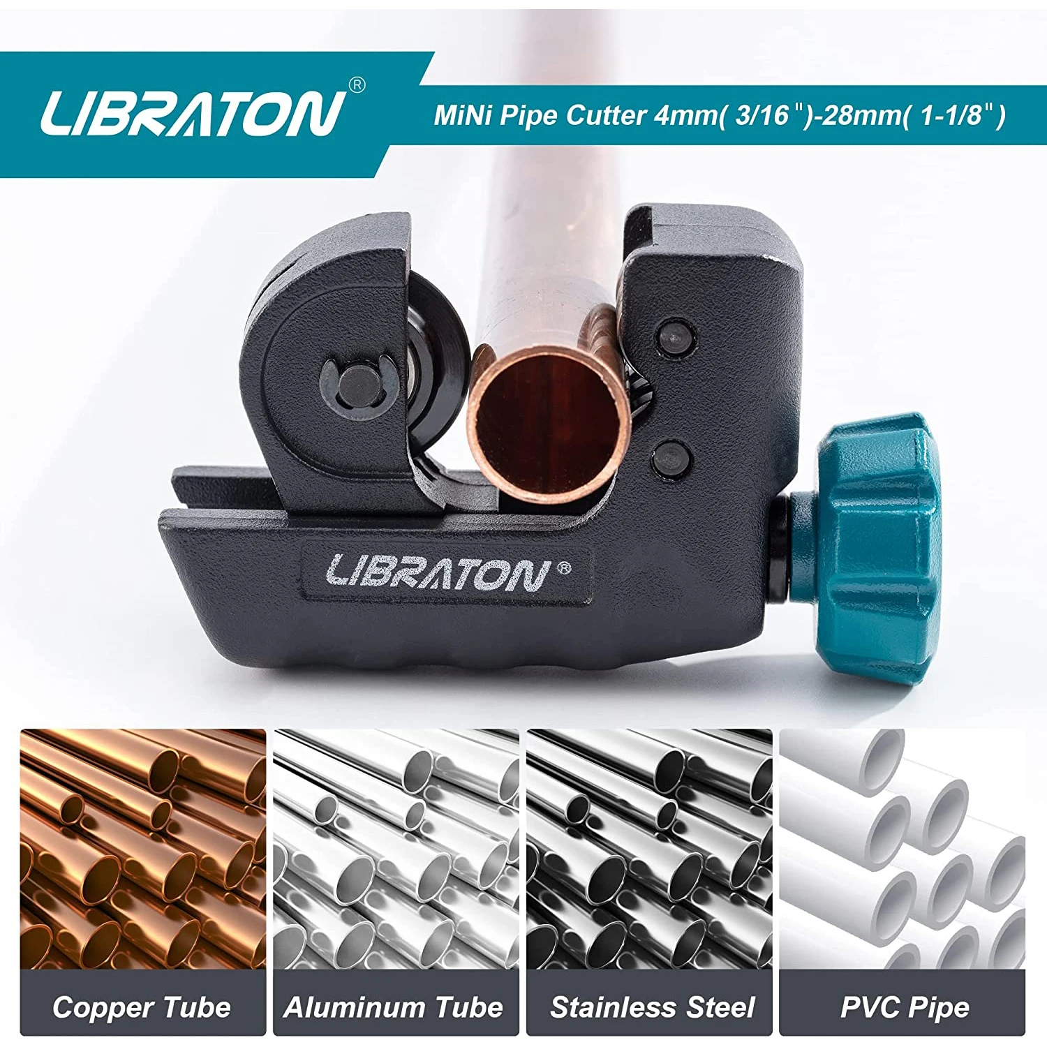 LIBRATON Mini резак для медных труб 4 мм до 28 со сменным лезвием резки алюминиевой