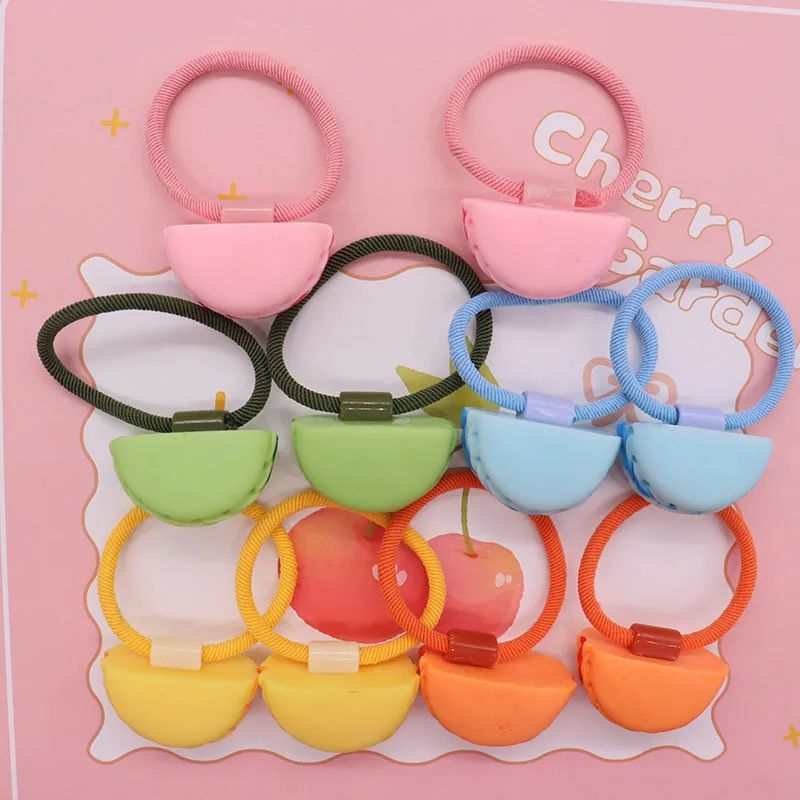 

10Pcs/set Macaron Solid Color Sweet Hair Accessories Rubber Band Hairbands Scrunchies Elastic Kids Headband Decorations Gift