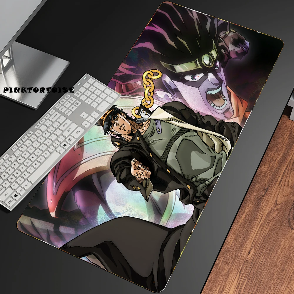 

PINKTORTOISE Anime JOJO Kujo Jotaro Mousepad HD Printing Computer Locking Lock Edge Mouse Pad Keyboard PC Desk Pad Csgo Pad