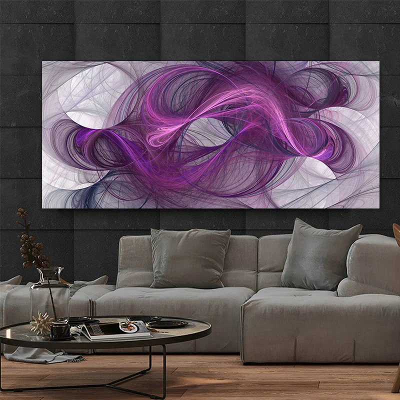 

Алмазная мозаика 5D «сделай сам» с фиолетовыми абстрактными линиями