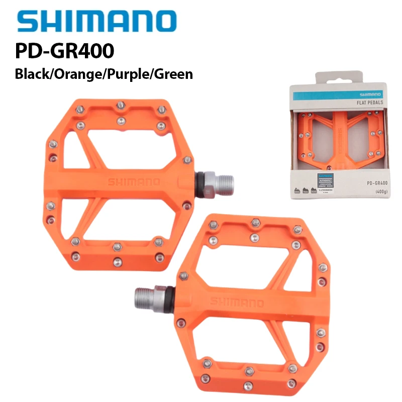 SHIMANO PD-GR400 плоская педаль черная/оранжевая/фиолетовая/зеленая одна пара