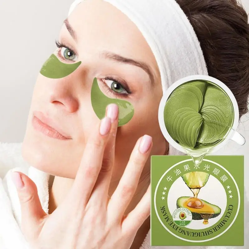 

60Pcs Natural Avocado Collagen Eye Mask Patches Remove Eye Bags Dark Circles Eye Masque Anti-Age Hydrating Eye Patch Skin Care