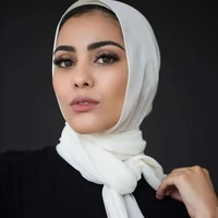 muslim fashion chiffon hijab scarf for women solid color bubble soft chiffon shawls maxi georgette hijab islamic turban wrap