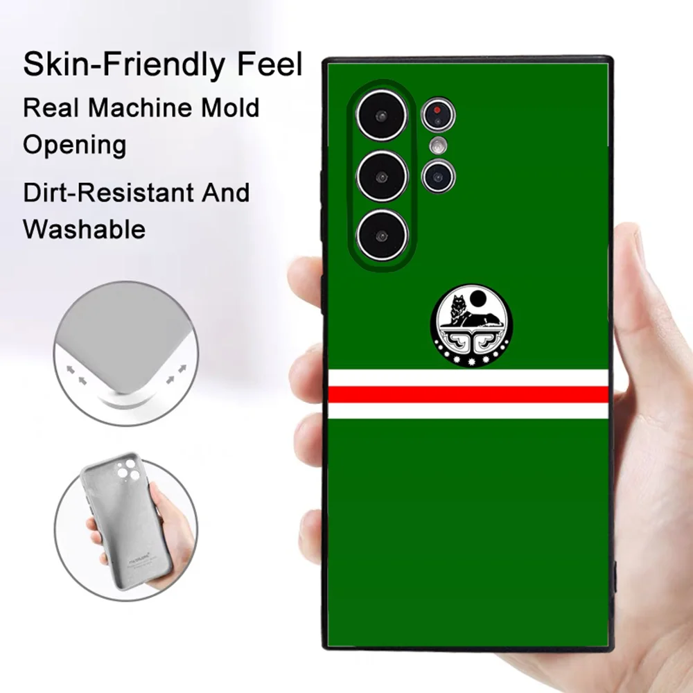 Чехол для телефона с национальным флагом C-Chechen Samsung Galaxy S25 S24 S22 S23 Ultra S21 S20 Plus 5G
