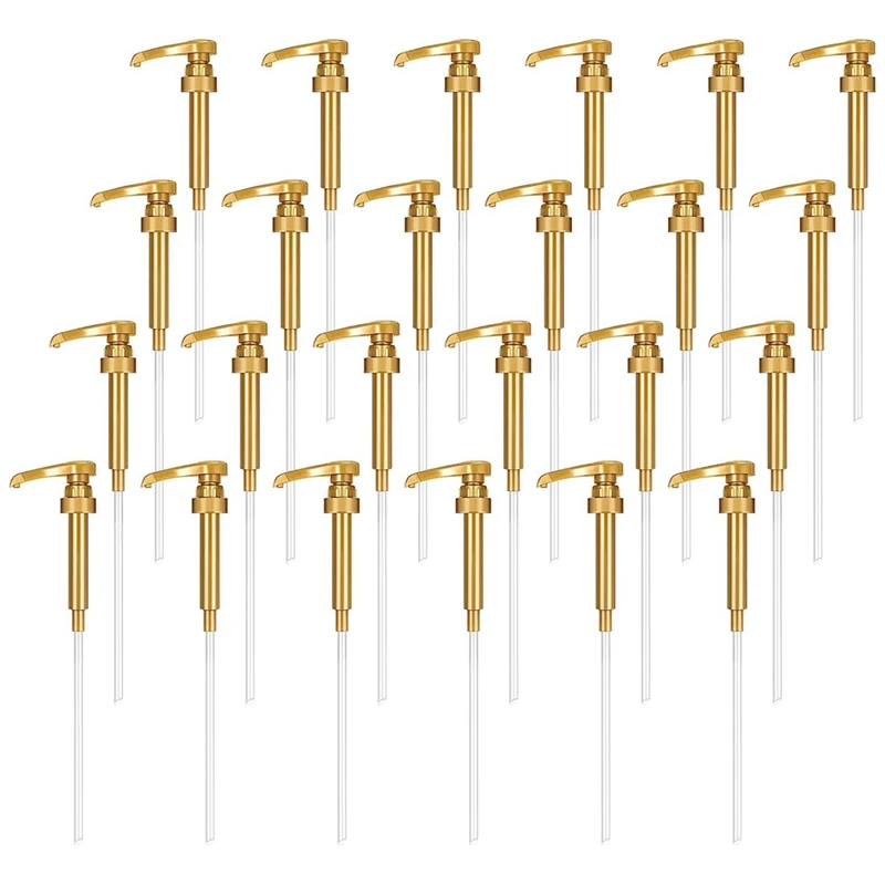 

Диспенсер с помпой для кофейного сиропа, подходит для бутылок с сиропом для кофе 25,4 унций/750 мл, для домашних кофейных баров, чая, 24 упаковки