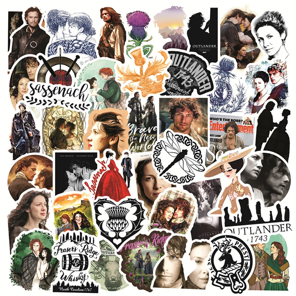 

10/30/50PCS Classic TV Show Outlander Waterproof Stickers Travel Luggage Guitar Fridge Laptop Cool Sticker Decal Kid Toys Gift