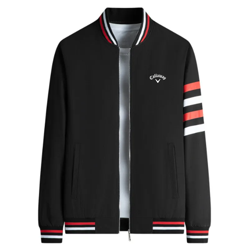 

Spring Autumn Men's Jacket Golf Clothes Mens Golf Jackets Casual Sport Stand Collar Long Sleeve Zipper Golf Wear Men Coat