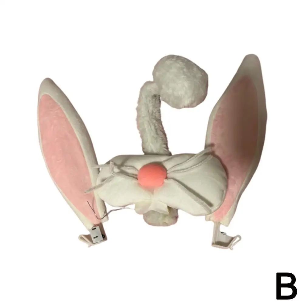Светодиодные светящиеся розовые кроличьи уши, украшение автомобиля, рождественский подарочный набор, автомобильные аксессуары, пасхальные светящиеся кроличьи уши